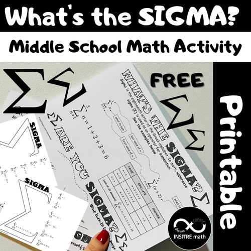 FREE What’s the Sigma? Middle School Math Activity | Sigma Summation ...