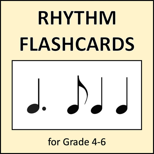 Rhythm Flashcards for Grade 4-6