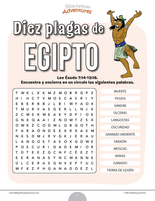 Sopa De Letras De Las Diez Plagas De Egipto Sopa De Letras De Las Diez Plagas De Egipto