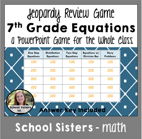 Two Step Equations Jeopardy