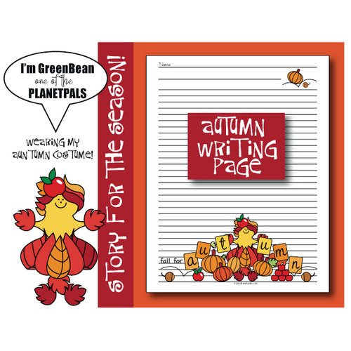 Planetpals Seasonal Autumn Writing Page Coloring Sheet Earth Science Activity Amp Poem