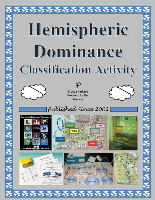 Hemispheric Dominance Characteristic Classification Activity - Amped Up ...
