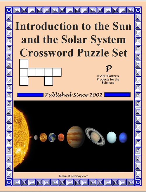 Introduction to the Sun and the Solar System Crossword Puzzle Set
