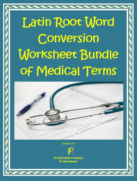 Latin Root Word Conversion Worksheet Bundle of Medical Terms for Human ...