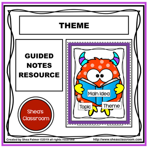 Theme Guided Notes Resource - Amped Up Learning
