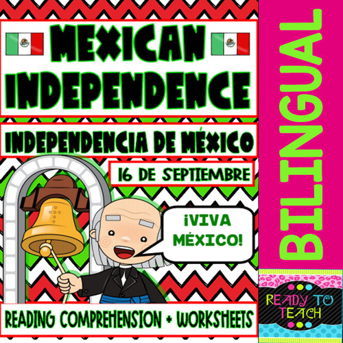 Mexican Independence Independencia de Mexico Reading and Worksheets