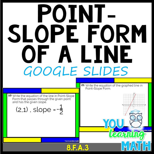 Point-Slope Form of a Line : Google Slides - 26 Problems - Amped Up ...