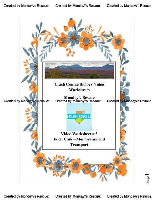 Crash Course Biology All Video Worksheet Guides And Transcripts 40 