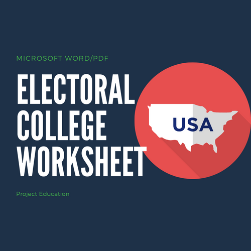 Electoral College Worksheet Amped Up Learning