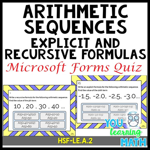 Arithmetic Sequences: Recursive and Explicit Formulas - Microsoft ...