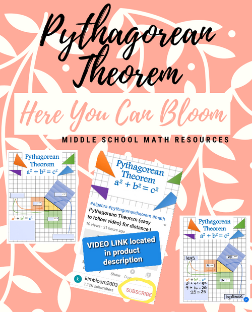 Pythagorean Theorem Video & Editable Notes for Virtual Learning - FREE