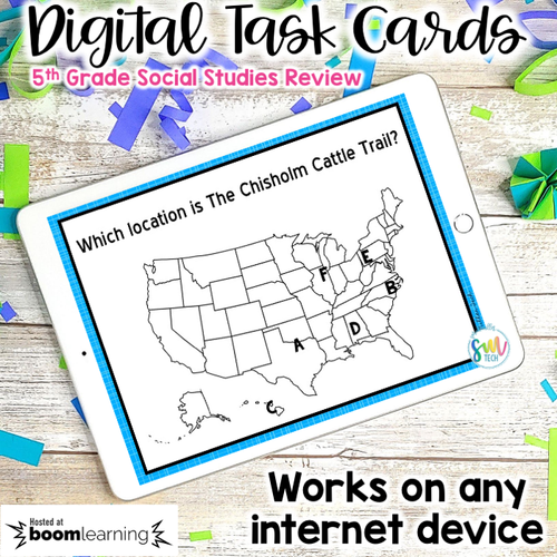 Social Studies Review DIGITAL Task Cards | Boom Cards