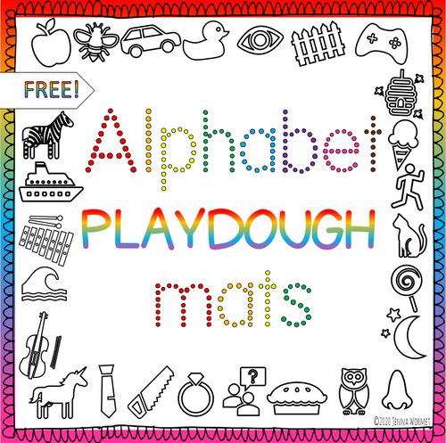 Alphabet Playdough Mats by Lauren Williams
