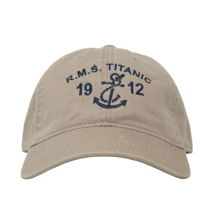 Cap- Khaki- Navy RMS Titanic Anchor