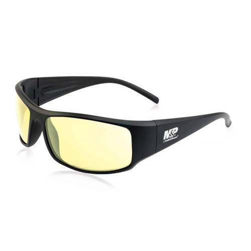 M&p Thunderbolt Full Frame Shooting Glasses - Black Frames/amber Lenses