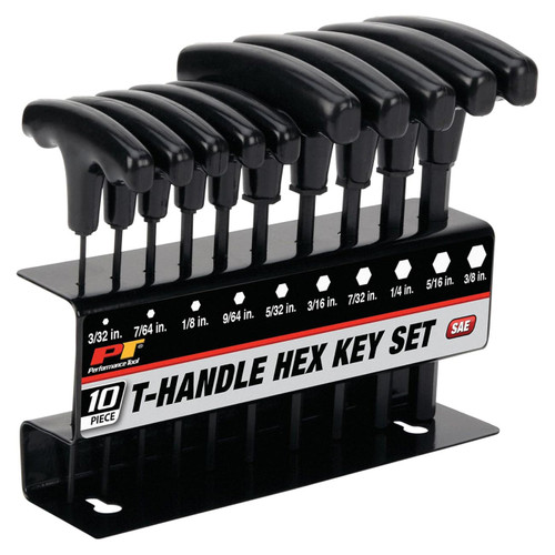 Performance Tool Soft Grip Dual Drive Sae Hex T-handle Set (10 Piece)