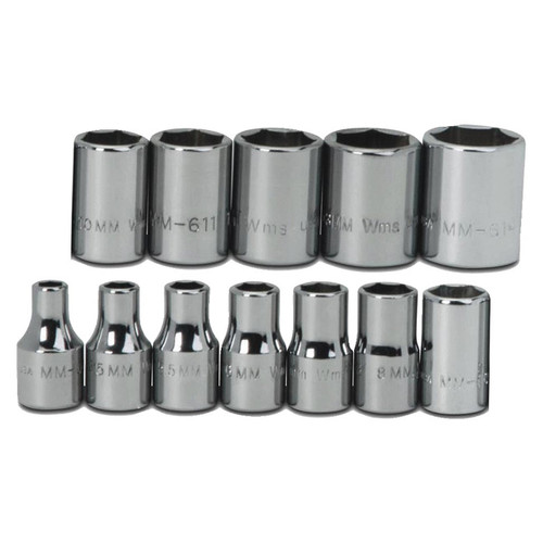 Williams Metric 1/4" Drive Shallow Supertorque Socket Set  6 Point (12 Piece)