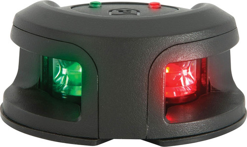 Attwood Lightarmor Deck Mount Led Navigation Light 2nm Black Composite Bi-color