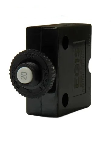 Egis Push Button Panel Mount Circuit Breaker Spade Terminals 30 Amp Retail Pack