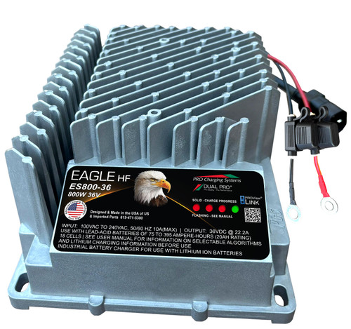Dual Pro Eagle Performance Es800 36v Battery Charger 1 Bank 22 Amps