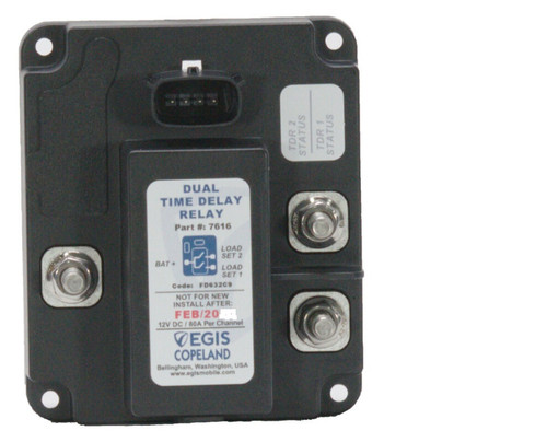 Egis 7616 Tdr Series Dual Output  Time Delay Relay 2x80a 12v