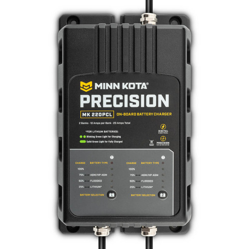 Minn Kota Mk220pcl Precision Charger 2 Bank 10 Amps