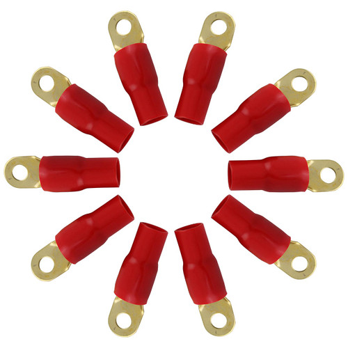 Xscorpion Ring Terminal 1/0ga. - Red (10 Pack)