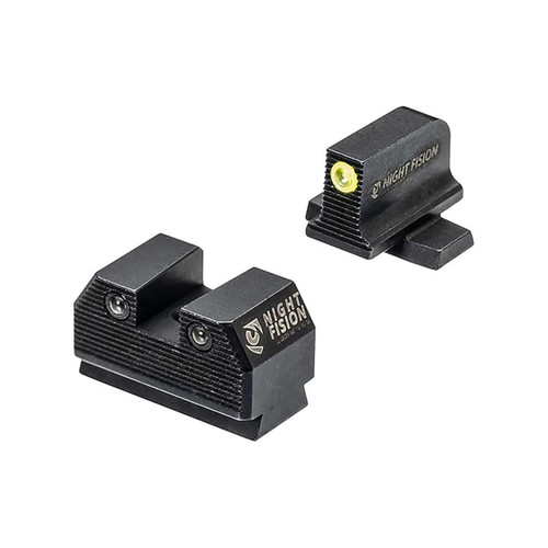 Night Fision Optic Height Sights For Sig Sauer P365/p320 Green Front/blacked Out Rear Sights