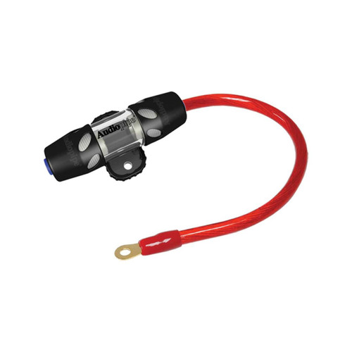 Fuseholder Agu Audiopipe W/60afuse + 1' 4ga Red Power Wire