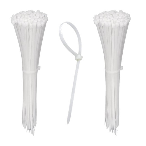 Installation Solution Nylon Wire Ties 8″  White (100 Count)