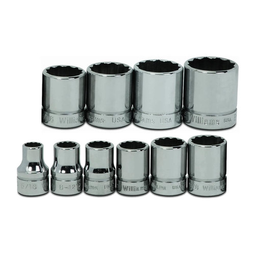 Williams 3/8" Drive Shallow Sae Socket Set 12-point (10 Piece)
