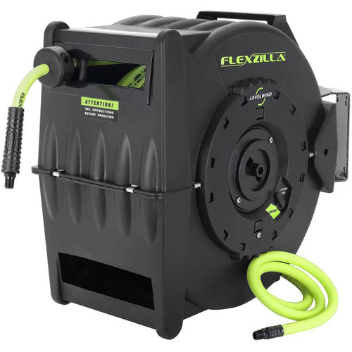 Flexzilla Retractable Air Hose Reel With Levelwind Technology 3/8" X 75'