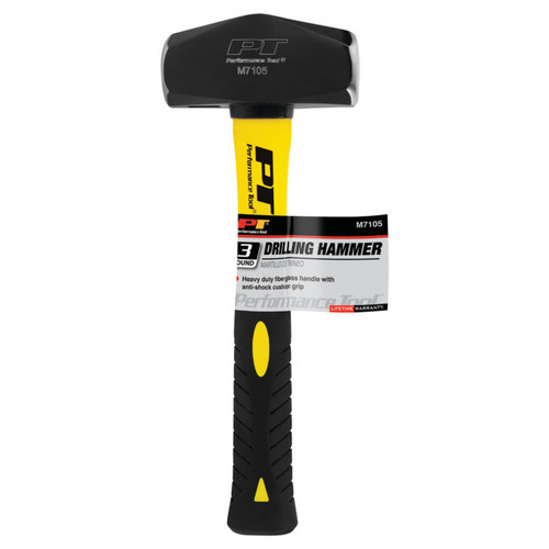 Performance Tool Heavy Duty 3 Lb. Fiberglass Handle Drilling Hammer
