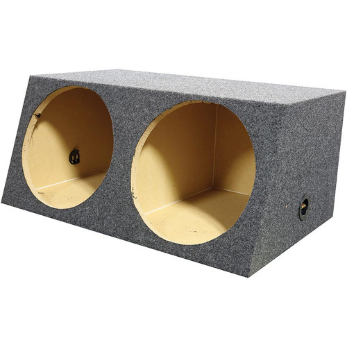 Qpower Dual 15" Sealed Heavy Duty Angled Empty Woofer Box