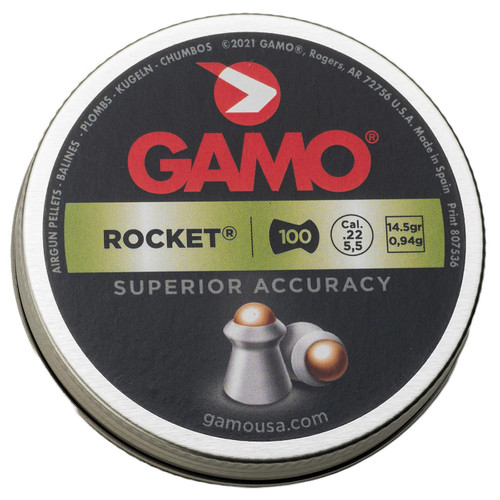 Gamo Rocket Pellets .22 Cal. Tins Of 100 - Blister Pk