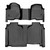Smartliner Floor Liners Front/2nd Row 2019-2025 Silverado Crew Cab With Transmission Hump (black)