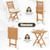 Folding Chair Table Set with Soft Seat Cushions and Table - White - Cool Brand Designs