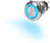 Blue Sea 4160 10a Push Button Led Ring Switch Off-on Blue