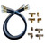 Octopus 30in Hose & Fitting Ki Includes Orb & Npt Helm Fittings