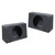 Qpower Qbomb Single 12" Empty Woofer Box Mounts Behind Seat