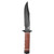 Sog Bowie 2.0 Knife 6.4" Black Tini Blade Leather Handles Leather Sheath