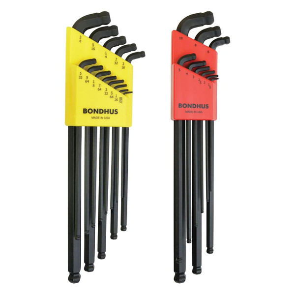 Bondhus Stubby Metric/sae Maxtorque Double Ball End Hex Long L-keys Double Set (22 Piece)