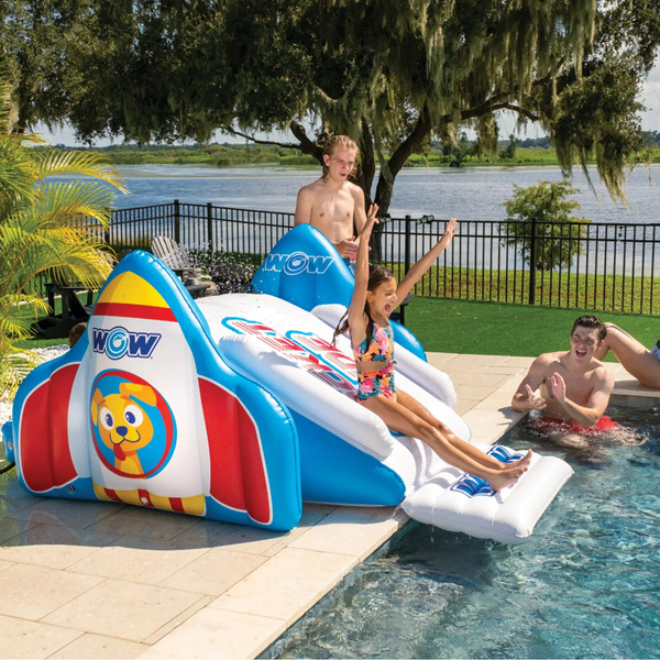 WOW Watersports Rocket Pool Slide with Built - In Sprinklers - Cool Brand Designs