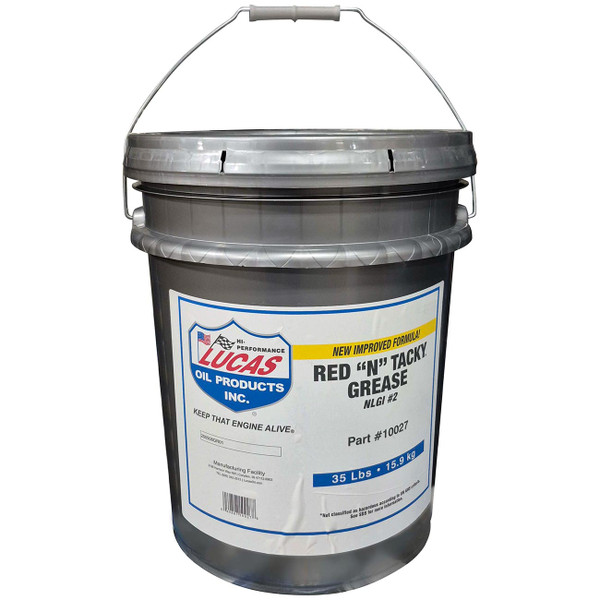 Lucas Oil Red N Tacky Grease  35 Pound Pail