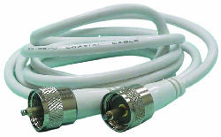 Digital 12ft Rg8x W/ Mini Uhf Female Connectors & Pl259 Adap