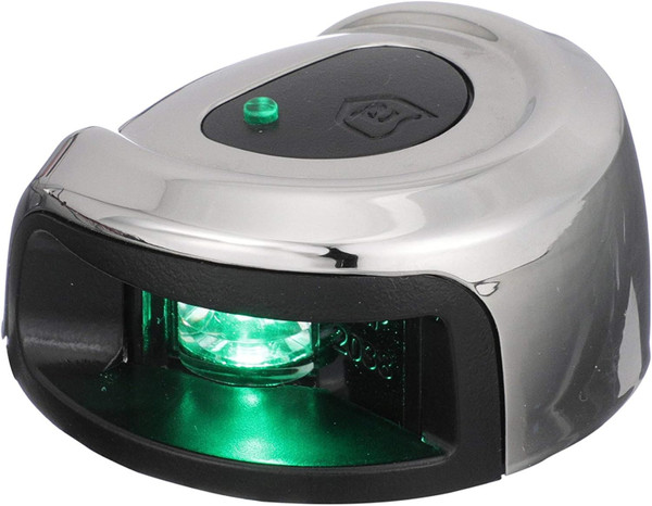 Attwood Lightarmor Deck Mount Led Navigation Light 2nm Stainless Steel Green