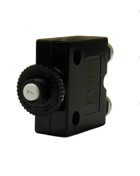 Egis Push Button Panel Mount Circuit Breaker Screw Terminals 7 Amp Retail Pack