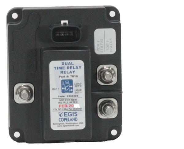 Egis 7616 Tdr Series Dual Output  Time Delay Relay 2x80a 12v