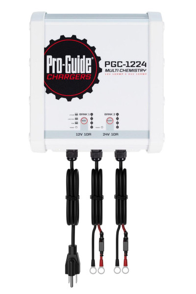 Pro-guide Pgc-1224 2-bank 1x12v/10a Lead Acid/lifepo4 And 1x24v 10a Lifepo4 On Board Charger, Ip68