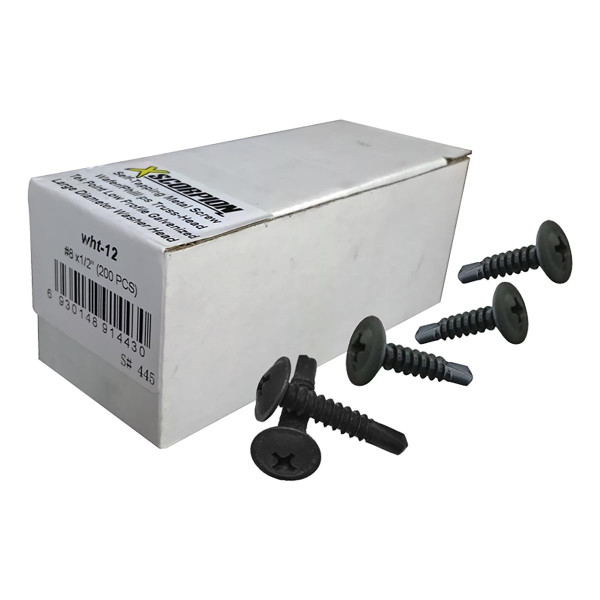 Xscorpion 1/2″ Wafer Head Self-tapping Philips Screws (box 200)